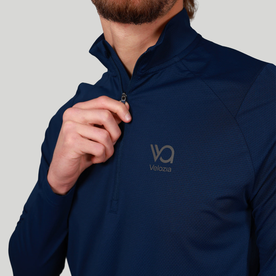 Velozia Core 1/4 Zip Top Purpose Blue | Velozia Sportswear